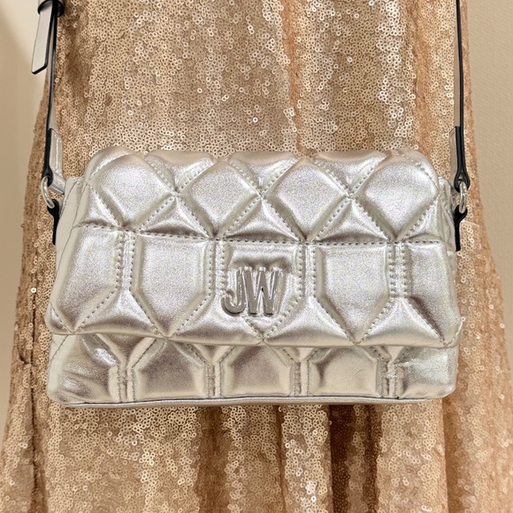 Jason Wu Handbags - Jason Wu Quilted Vegan Leather Metallic Silver Small Crossbody Bag